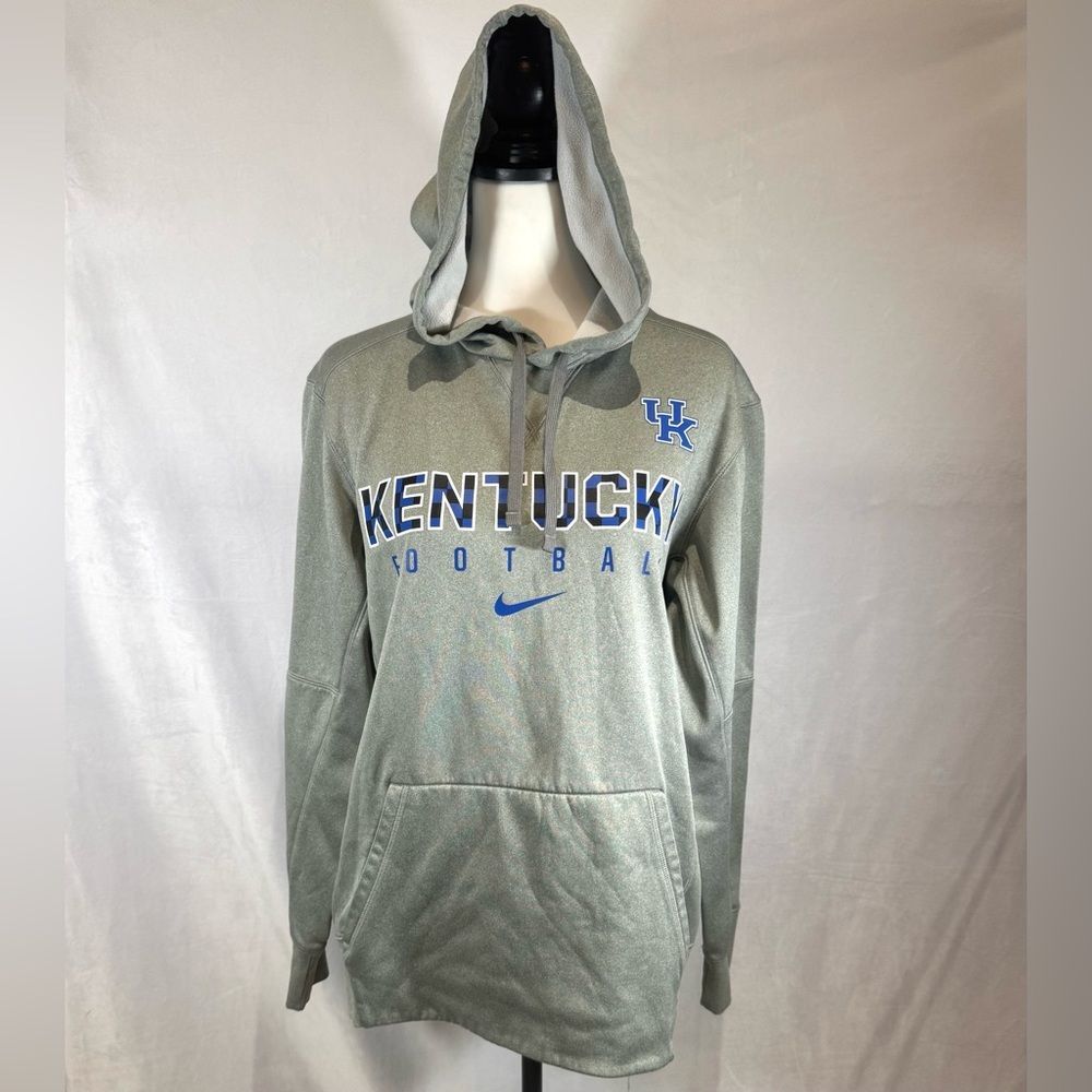 Nike UK University of Kentucky football SEC gray checkered unisex hoodie medium